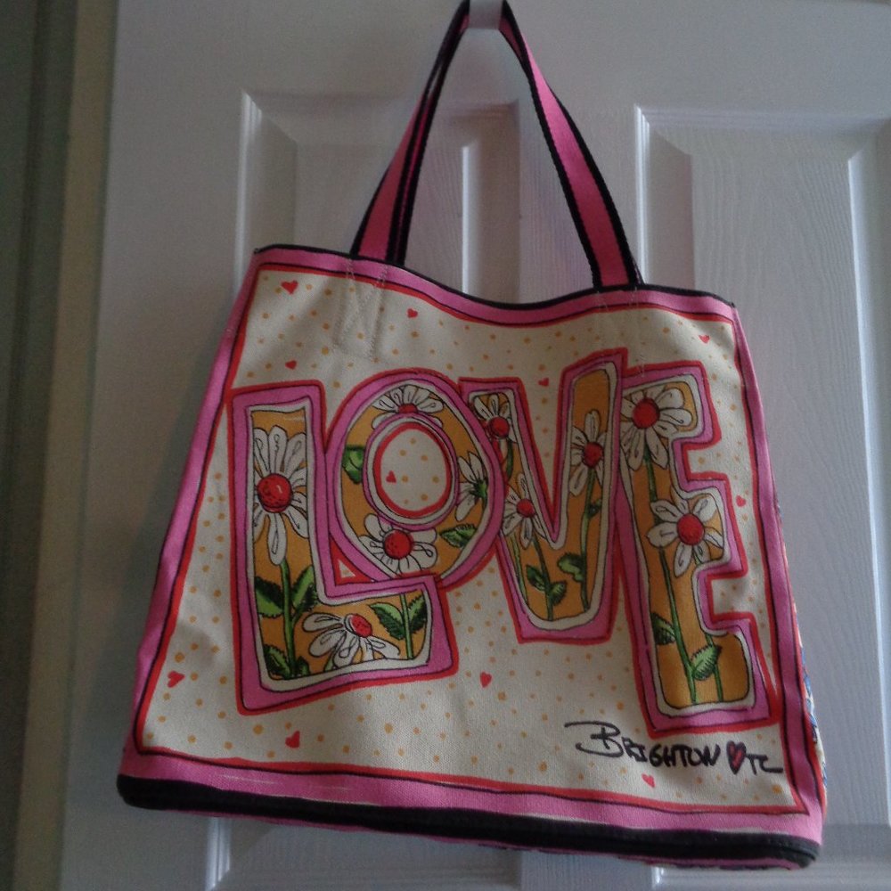 BRIGHTON LOVE DAISY CANVAS TOTE - NWOT